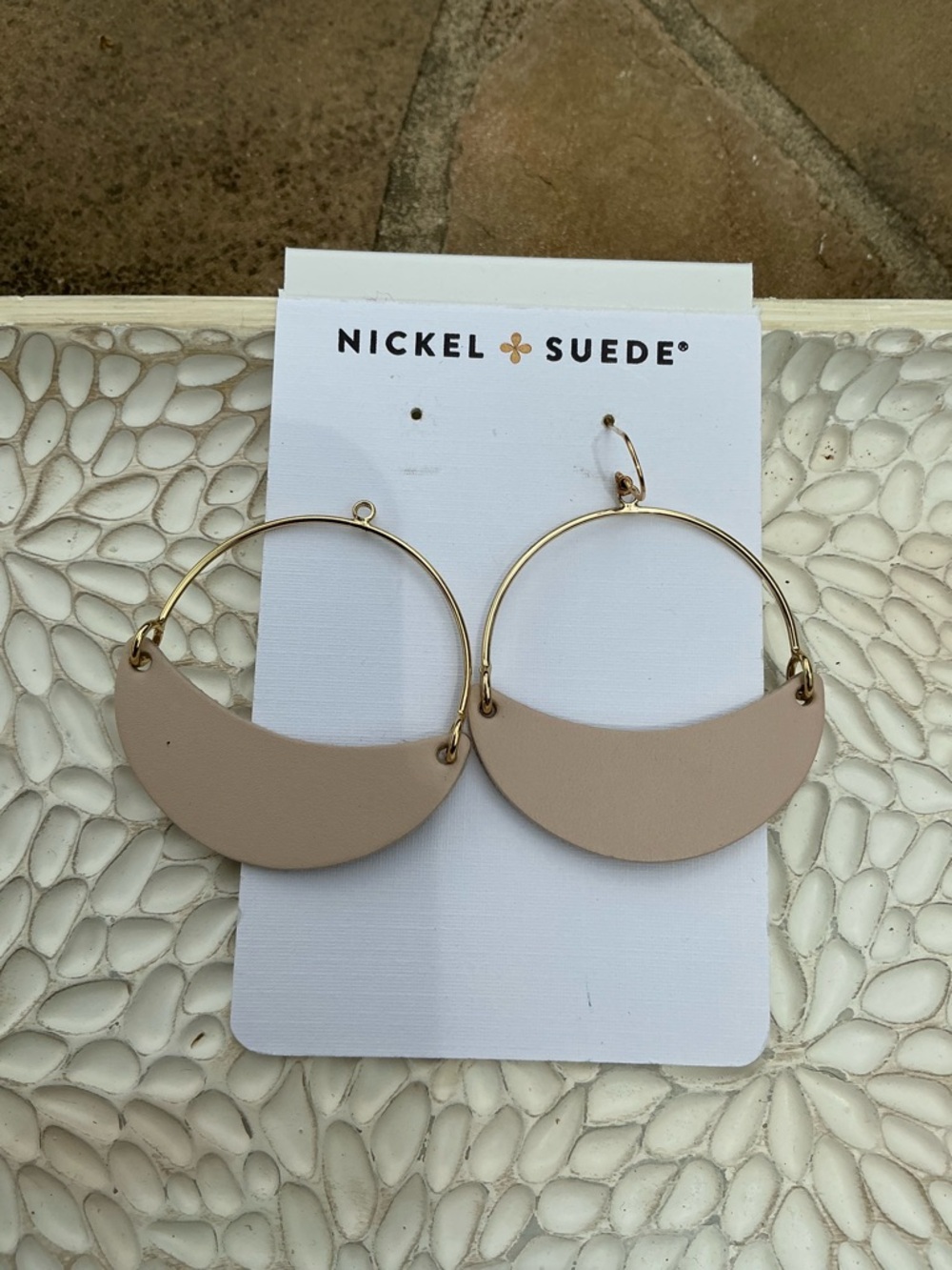 Nickel & Suede Aster Small Earrings
